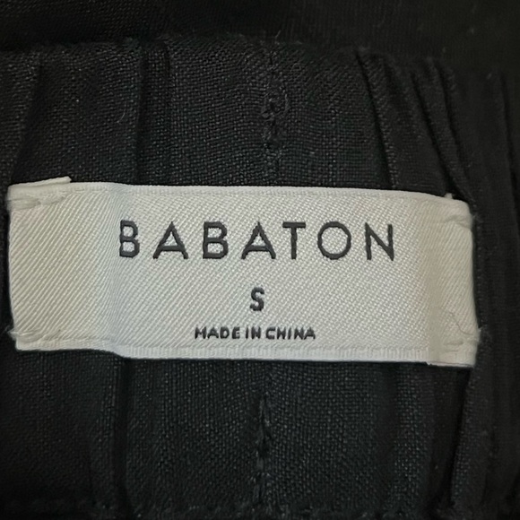 Babaton Day Errol Black Linen Blend Pants Small - Picture 7 of 9